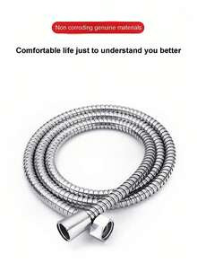 Dây vòi sen cầm tay bằng thép không gỉ dài 59 inch/150 cm/200 cm, linh hoạt và bền bỉ, kèm phụ kiện và đai ốc bằng đồng thau. - nhiều màu - Xem 2
