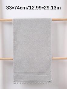 QIBHI 1/3/8 cái tùy chọn Khăn bông cotton tinh khiết thanh lịch/Khăn tắm/Khăn tắm lớn màu trơn viền satin 100% cotton bông tinh khiết mềm mại Khăn mặt/Khăn tắm trang trí nhà cửa phù hợp cho phòng tắm, khách sạn, phòng gym, du lịch, quà tặng, bãi biển, trường học, tựu trường, du lịch, phụ kiện du lịch, đồ dùng thiết yếu trong nhà, khăn, chăm sóc da - Màu Xám nhạt - Xem 6