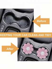 2 chiếc lót cốc hình hoa đan, lót cốc khe đựng đồ trên xe hơi, đế lót ly cách nhiệt, trang trí xe hơi. - tàu lượn siêu tốc - Xem 9