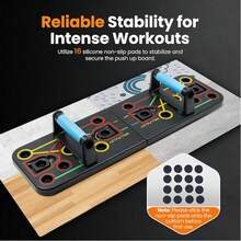 1 Set de Tabla de Flexiones Multifuncional de ABS, Equipo de Entrenamiento para Pecho y Abdominales, Herramienta de Fitness para Gimnasio en Casa, Soporte de Flexiones, Tabla Abdominal Portátil, Calidad Profesional, Regalo de Cumpleaños/Festividad, Equipo Deportivo para Escuela/Club/Gimnasio - Multicolor - Ver 11
