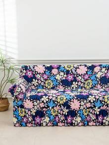 1 buah Kain Sutra Susu Anti Selip Elastis Penutup Rok Sofa Dekoratif, Motif Bulu & Daun Tercetak, Warna-warna Cerah, Ramah Hewan Peliharaan, Anti Debu, Tersedia dalam Ukuran 1/2/3/4 Dudukan, Cocok untuk Semua Musim - MultiWarna - View 8