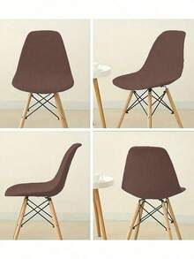 1PC, 2pcs,Dark Gray, Abstract Grid, Shell, Chair Cover, All-Inclusive Chair Cover, Universal Home, Dining Chair Cover, Four Seasons Universal, Thickened, Dirt Resistant, Wear Resistant Cat Claws, Dust Proof, High Elasticity, Chair Cover - Brown - View 7