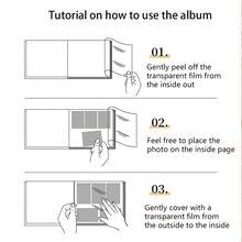 1 Album ảnh tự dính, Album ảnh lưu niệm từ tính màu xám, 40 trang từ tính hai mặt, Album tự làm bìa cứng vải lanh, dài 11 inch, rộng 10,6 inch - 1PC - Xem 10