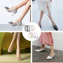 (1 Pair) High Heel Shoelaces, Suitable For Loose High Heels, Adjustable Elastic High Heel Straps - One Size Fits All - View 7