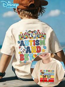 Disney Boy And Girl Casual Fashion Short-Sleeved T-Shirt, Featuring A Cartoon Character Woody Scene. Suitable For Party Outfits And Daily Wear. - Màu be - Xem 1