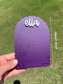 Earring Holder Personalized For Girl, Stud Earring Stand, Kids Gifts, Acrylic Earring Display, Jewelry Organizer, Earring Organizer,Personalized Letter Earring Stand: Acrylic Jewelry Organizer - Multicolor - View 11