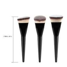 MAANGE 1/2/3 Stück flaches Make-up Pinsel Set mit Aufbewahrungsbox, hautfreundliche Kosmetikpinsel Reise-Set, Geschenk für Frauen & Mädchen, inklusive Foundation Pinsel, Concealer Pinsel, Rouge Pinsel, Konturpinsel, Puder Pinsel, usw. - Schwarz - Übersicht 5