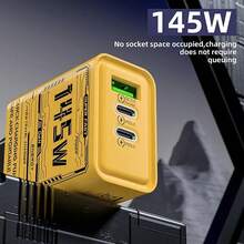 Multiport Fast Wall Charger 145W/130W/120W PD Type-C - Orange - View 4