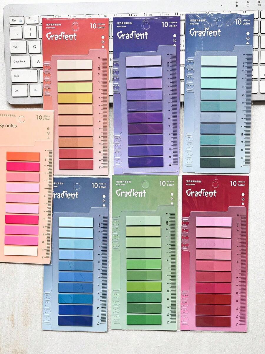 1400pcs Index Stickers, Office Supplies, Label Paper, Student Learning Supplies, Memo Stickers - one-size - View 1