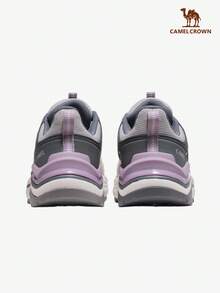 CAMEL CROWN Zapatos de senderismo para mujer, zapatos de exterior de invierno para mujer, zapatos de senderismo profesionales antideslizantes con suela gruesa y amortiguación de impactos - Gris claro - Ver 8