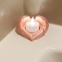 1pc 3D Printed Angel Wings Candle Holder, Suitable For Tea Light Or Faux Candle, Ideal For Home Decor And Tabletop Display. This Unique Creative Candle Holder Decoration Is An Excellent Gift For Decor Enthusiasts. - Angel Wing Candlestick - View 3