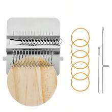 KLONKEE Small Sewing & Weaving Tool Kit, Mushroom Weaving Patch Tool Set With 50 Color Threads & 14 Crochet Hooks, Suitable For Repairing Socks, Jeans, Sweaters And Other Clothing, Ideal For Beginners - Multicolor - View 14