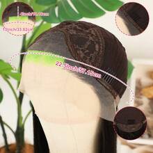 13X4 Pink & Brown Lace Front Wigs Pre Plucked Soft Free Part Long Straight Wigs Glueless Pink Skunk Stripe Wig Wear And Go Wig Heat Resistant Fiber Hair Synthetic Lace Front Wigs For Fashion Women For Daily Christmas Party Cosplay Use - 挑染綠色 - 查看 8