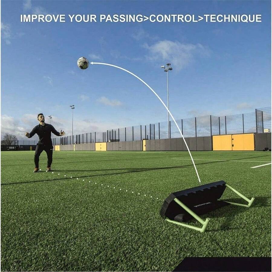 Football Rebound Board - Portable Dual Surface Rebounder With Adjustable Angle - Football Training Equipment For Control, Passing Practice - REPLAY Station Original (95cm X 25cm) - View 1