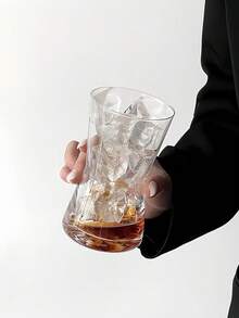 1个束腰玻璃拿铁杯，个性化果汁玻璃杯苏打水柠檬杯，美式拿铁咖啡杯，玻璃杯，可作礼物，适合咖啡角、办公室、保温杯使用 - 彩色 - 查看 12