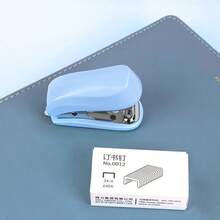 Mini Blue Stapler With Staples, Cute Compact Desktop Stapler, Suitable As Gift For Students Or Office Use - Multicolor - View 3