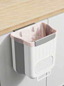 Space Saving Foldable Trash Can Portable, Multifunctional, Suitable For Kitchens, Cars, Bathrooms - Enhanced Decoration, Wall Mounted Or Cabinet Door Hanging Trash Cans - A - View 4