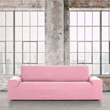 Kiva Housse de canapé 3+2 Duo universelle et polyvalente, disponible en plusieurs couleurs – Housse de protection facile à installer pour le dossier, l'assise et les accoudoirs - Rosa Ulises - Voir 5