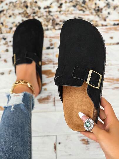 2026 Spring/Summer New Women's Sandals, Minimalist Crochet Slip-On Sandals, Metal Decor, Resort Style Women's Summer Sandals, Comfortable Women's Sandals, Slip-On Flat Women's Sandals, Flat Square Toe Design, Fresh Bow Accent, High-End Gold Tone Hardware, Fashionable & Cute Women's Flat Sandals, Women's Resort Sandals, Women's Black Sandals, Women's White Sandals, Elegant Women's Sandals, Simple Comfortable Daily Casual Strap Flat Beach Shoes, Resort Soft Bottom Plus Size Women's Slippers Sandals