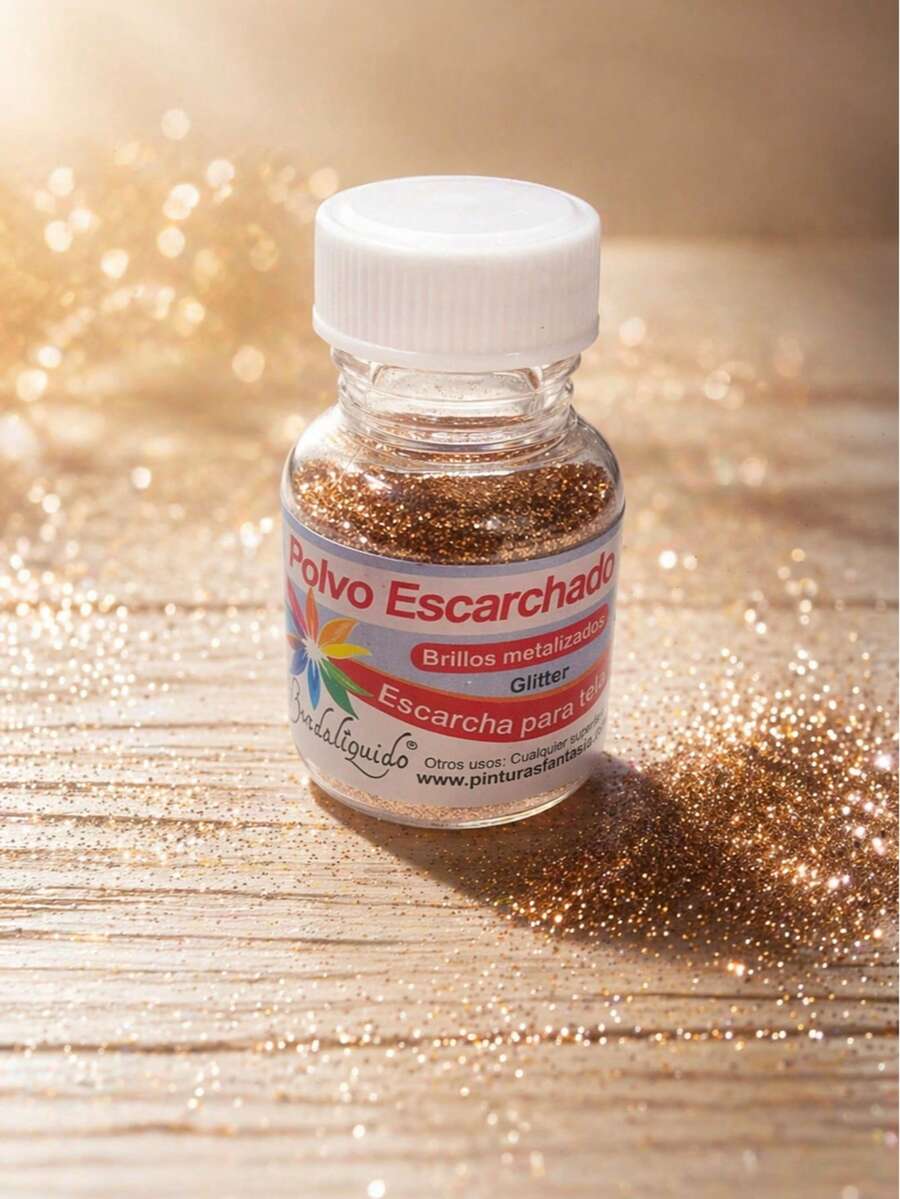 Frosted Powder For Decorating Fabrics, Foam, Wood, And Creating Beautiful Metallic Effects And More. - Golden - View 1