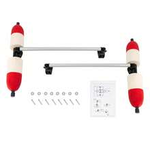 Pair PVC Outrigger Arms Stabilizer For Marine Boat Canoe Kayak Stabilizer System - Red and White - View 6
