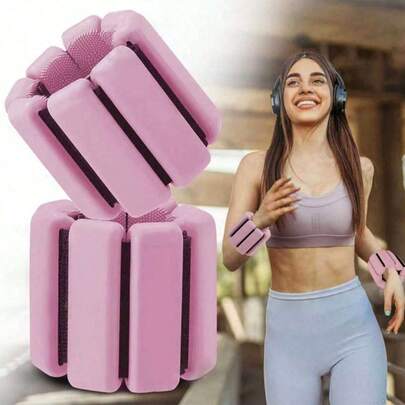 Portable, Detachable, And Adjustable Silicone Weight Rings For Both Men And Women; Weight Plates Suitable For Wearing On Wrists And Ankles; Deep Squat Resistance Bands, Leg And Arm Strength Training Devices, And Fitness And Fat-Burning Auxiliary Equipment; Suitable For Use During Cycling, Swimming, Running, Yoga, And Other Fitness Activities.