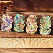 1个金属书签，古典中式励志祝福书签，学生和老师的毕业礼物 - 款式一 - 查看 12