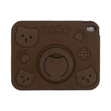 1pc Cute Bear Design 360 Rotating Tablet Stand Holder Protective Case Compatible With Ipad 7/8/9, IPad Air 5/4/3 9th Gen 10.2", IPad Pro 11" 2021/2022, Silicone Full Body Cover - Brown - View 35