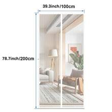 Magnetic Screen Door - Self-Sealing, Heavy Duty, Hands-Free Mesh Divider, Magnetic Screen Door Curtain, Patio Screen Door Mesh Divider, Magnetic Screen Door - White - View 9