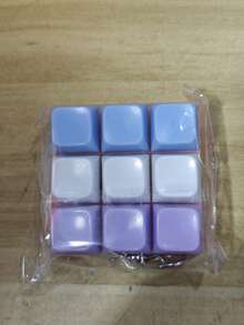 9-Key Cube Pressure Release Button Toy, Creative Keyboard Pendant Bag Decoration, Car Keychain, Bag Charm, Keychain Accessory, Keyboard Design, Adult Fingertip Keychain, Pressure-Sensitive Keychain, Soothing Keychain, Focus Relaxation Zipper Keychain - Multicolor - View 13