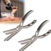 Desmenuzador de carne de acero inoxidable con clip curvo y función antideslizante, adecuado para barbacoa - Multicolor - Ver 5