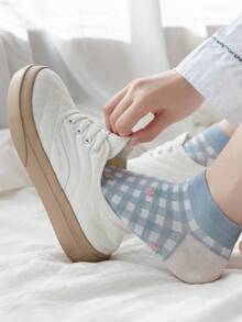 1/5/10 Pairs Strawberry Mesh Multi-Color Casual Fashion Breathable Moisture-Wicking Women's Socks, Women's Casual Mid-Calf Socks, Simple Comfortable Breathable Sports Socks, Basketball Socks, Soccer Socks, Short Socks, Black Socks, White Socks, Couple Socks - Multicolor - View 16