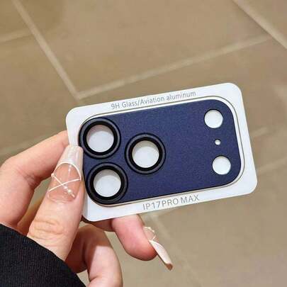 Anillo protector de metal para la cámara trasera del Apple 17 Pro Max/17 Pro, con película de vidrio templado integrada, anti-arañazos y anti-caídas