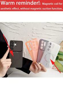New Matte Semi-Transparent Large Window Phone Case, Compatible With Samsung Galaxy S26 Ultra, S25 Ultra, S24 Ultra, Wireless Charging Soft Cover - Blue - View 4