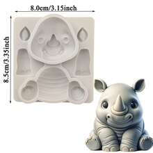 Khuôn silicon hình động vật có thể tái sử dụng, đồ trang trí thủ công DIY, trang trí bánh fondant, khuôn kẹo, dụng cụ nhà bếp, dụng cụ làm bánh, trang trí bánh cupcake, trang trí tiệc cưới, sinh nhật. - Màu Xám nhạt - Xem 32