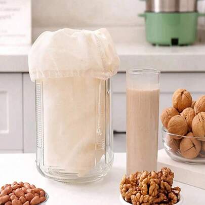 Bộ 2 túi lọc lưới dày, thích hợp để lọc súp, món hầm, gia vị, sữa đậu nành, bộ dụng cụ lọc nhà bếp, thiết kế lưới mịn, dụng cụ và phụ kiện nhà bếp thiết yếu, quà tặng nhà bếp lý tưởng, tiết kiệm không gian, quà tặng nhà bếp Giáng sinh.