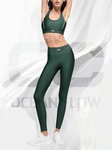 Airlift Suit Up Bra - Clover Green/White - View 3