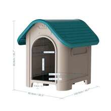 Casa De Perro Gato Mediana Grande Exterior Termica Turquesa Large Breed Dog - Turquesa - Ver 4