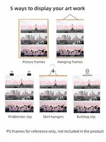 1pc Frameless Fashion City Travel Art Wall Print, Urban Aesthetic Poster Suitable For Bedroom, Dorm, Living Room Decor, Back To School Season, Poster, Room Decor Gift - City - View 6