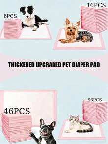 100-Count Dog Pee Pads, Deodorizing Absorbent Pads, Pet Pee Pads, Non-Backflow Cat Pee Pads, Pet Sanitary Pads; Pet Training Pads, Dog Training Pads, High-Absorbency Pads, Leak-Proof Pads, Toilet Training Supplies For Dogs And Cats - Pink - View 9
