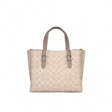 Coach品牌印花女士斜挎单肩包 - 沙黃色配灰褐色CV965SVPWH - 查看 5