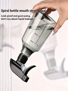 1pc 500ml Transparent Plastic Pressure Sprayer Bottle With Black Handle, Dual Spray Modes (Stream/Mist), Suitable For Gardening Watering And Home Disinfection, Durable And Easy To Use, Efficient Pressure System And Pressure Control, Liquid Protection And Smooth Edge Design - View 7