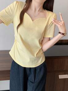 Women Tops - Yellow - View 7