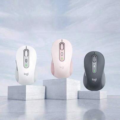 Logitech 罗技 Signature M750 中/大号无线鼠标，智能滚轮，蓝牙连接，支持多设备连接，电池续航长达 24 个月，静音点击，可自定义侧键，符合人体工学设计