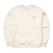 MLB Unisex Casual Minimalist Monogram Sweatshirt/Pullover, Comfortable Sports Wear 3AMTM0854-50CRS - Beige - View 1