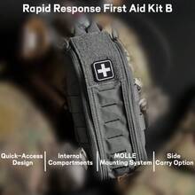 1pc Rapid Access MOLLE Pouch (Empty Bag Only. No Supplies Included), Quick-Detach Tactical Bag For Hunting & Competition, Side Carry EDC Pack For Outdoor Training - Multicolor - View 8