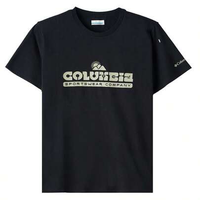 Columbia 男士 CSC™ 季节限定 Logo T 恤，休闲日常户外运动短袖 T 恤 AE1363001