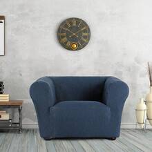 Kiva Universal And Versatile 1-Seater Sofa Cover, Various Colors Available – Easy-To-Fit Protective Sofa Cover For Backrest, Seat And Arms - Blue Ulysses 2 - View 5