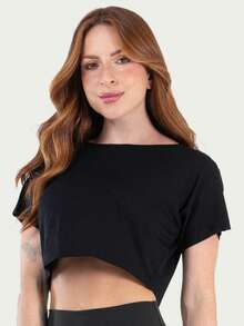 Kit 2 Cropped Feminino Fitness Academia - Dark Grey - View 2