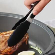 1/2pcs Heat Resistant Kitchen Cooking Tongs, Outdoor BBQ Grill Tongs - Multicolor - View 4